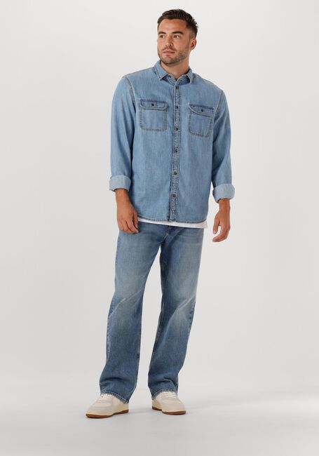 Blauwe TOMMY JEANS Casual overhemd LS REGULAR DENIM SHIRT EXT - large