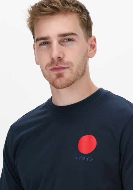 Blauwe EDWIN T-shirt JAPANESE SUN TS - large