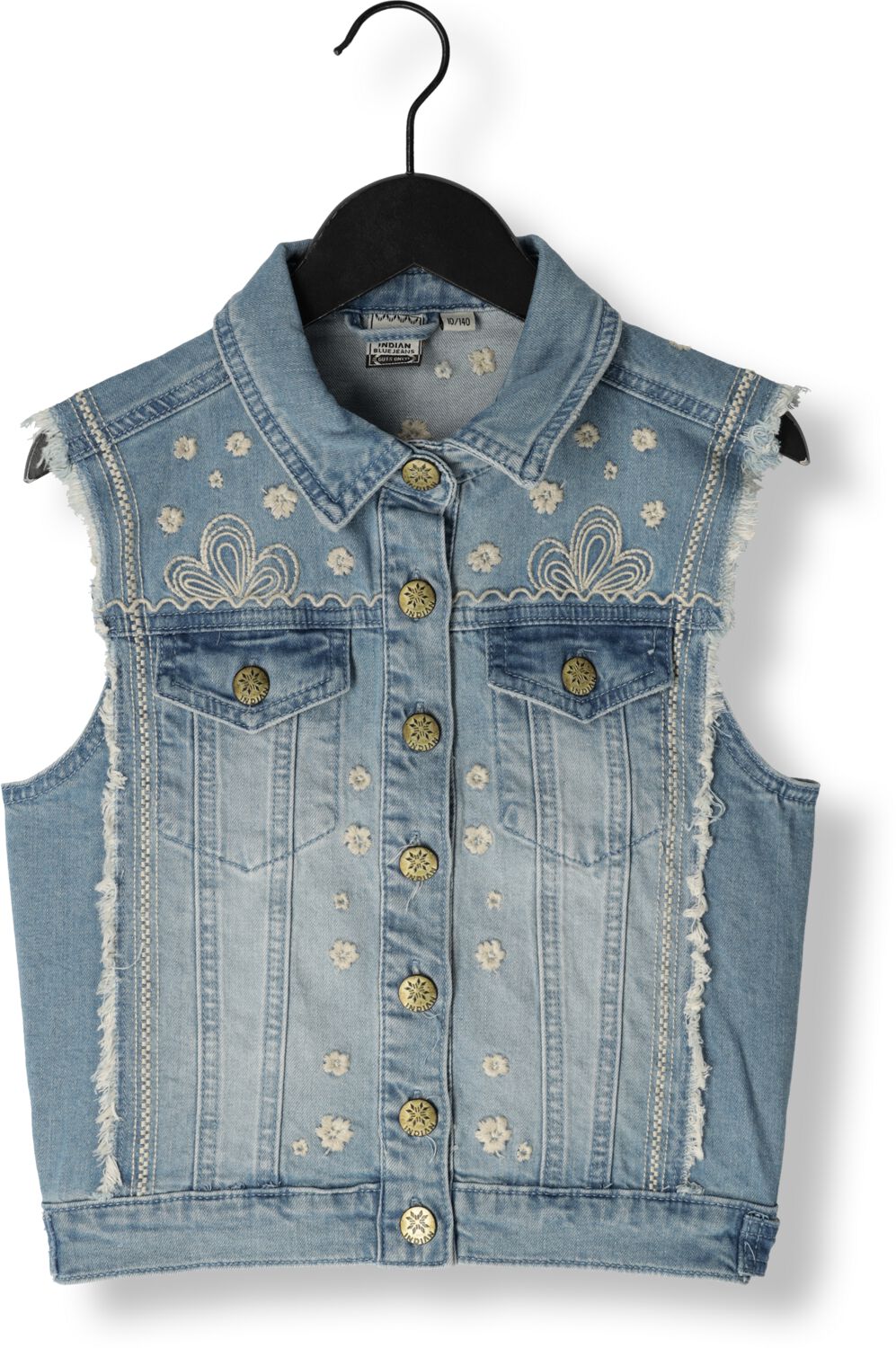 INDIAN BLUE JEANS Meisjes Blazers Denim Gilet Embroidery Blauw