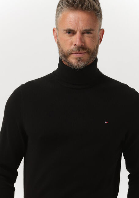 Zwarte TOMMY HILFIGER Coltrui PIMA ORG CTN CASHMERE ROLL NECK - large