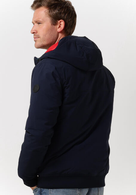 Blauwe SCOTCH & SODA Gewatteerde jas HOODED JACKET WITH STRETCH - large