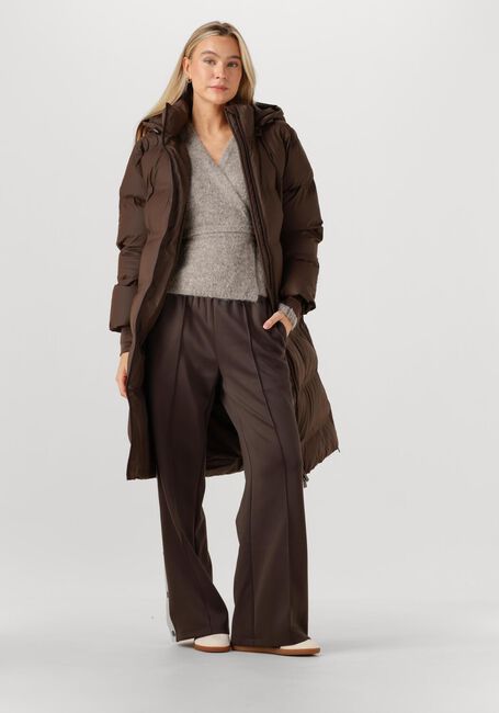 Taupe SELECTED WOMEN Trui SLFGABELLA LS KNIT BELT CARDIGAN - large