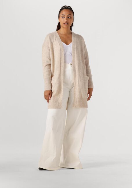 Beige SELECTED WOMEN Vest LULU NEW LS KNIT LONG CARDIGAN B - large