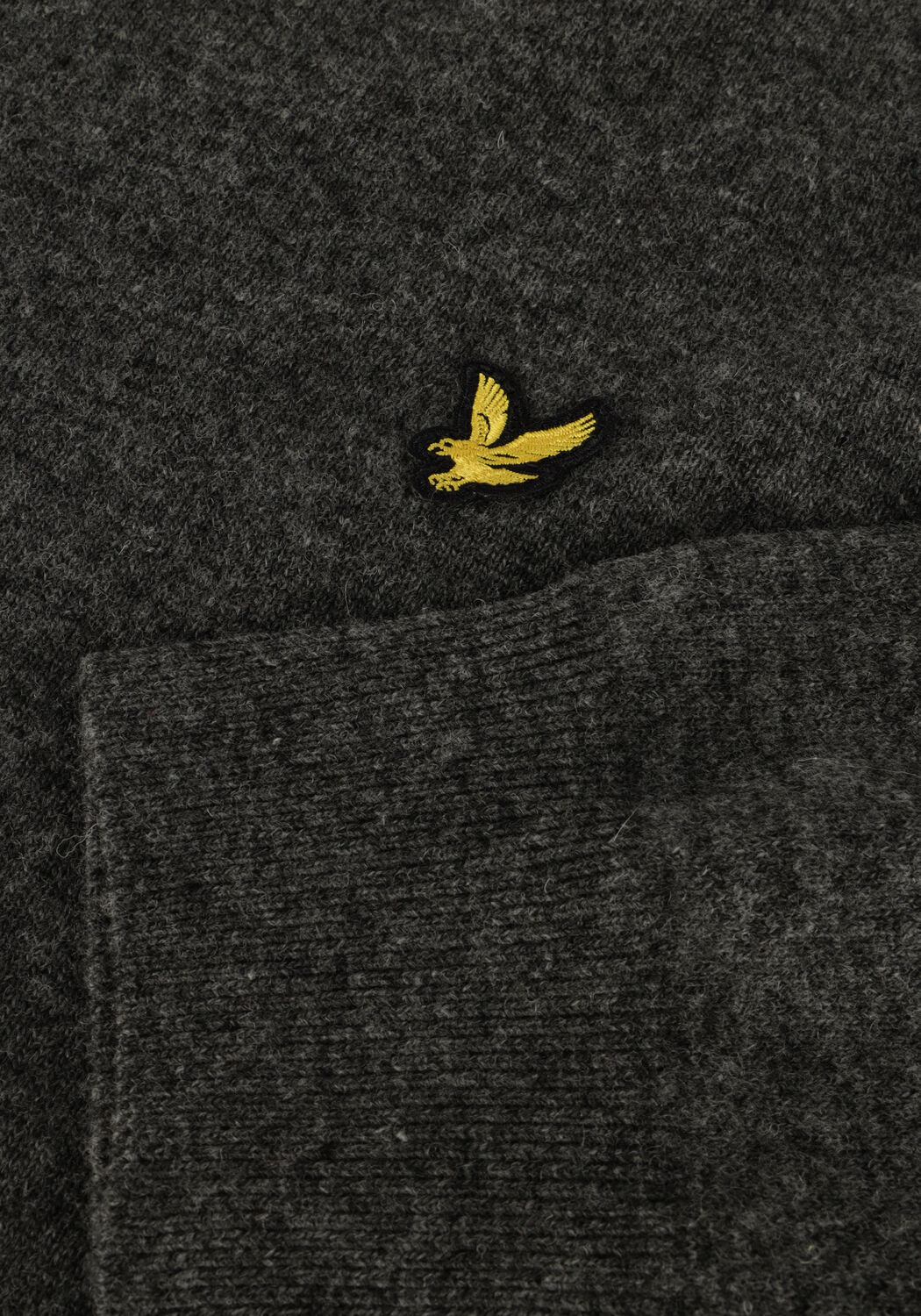 Donkergrijze LYLE & SCOTT Trui LAMBSWOOL BLEND CREW NECK JUMPER - large