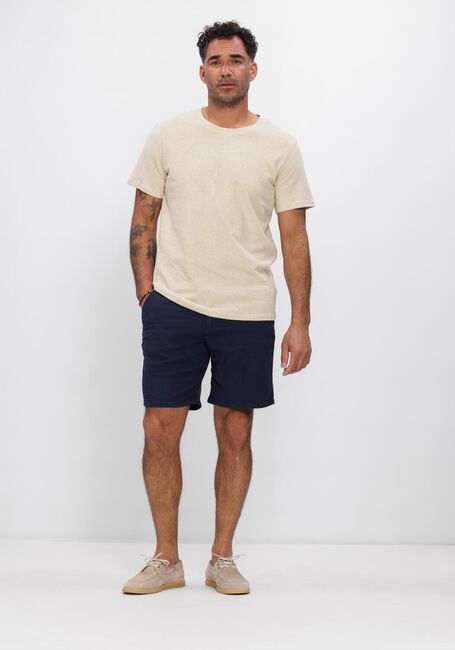 Donkerblauwe SELECTED MEN Korte broek SLHREGULAR-BRODY LINEN BLD SHORTS NOOS - large