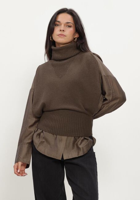 Bruine ROUGE EDIT Coltrui ROUCLEO ROLL NECK KNIT VEST/PF - large