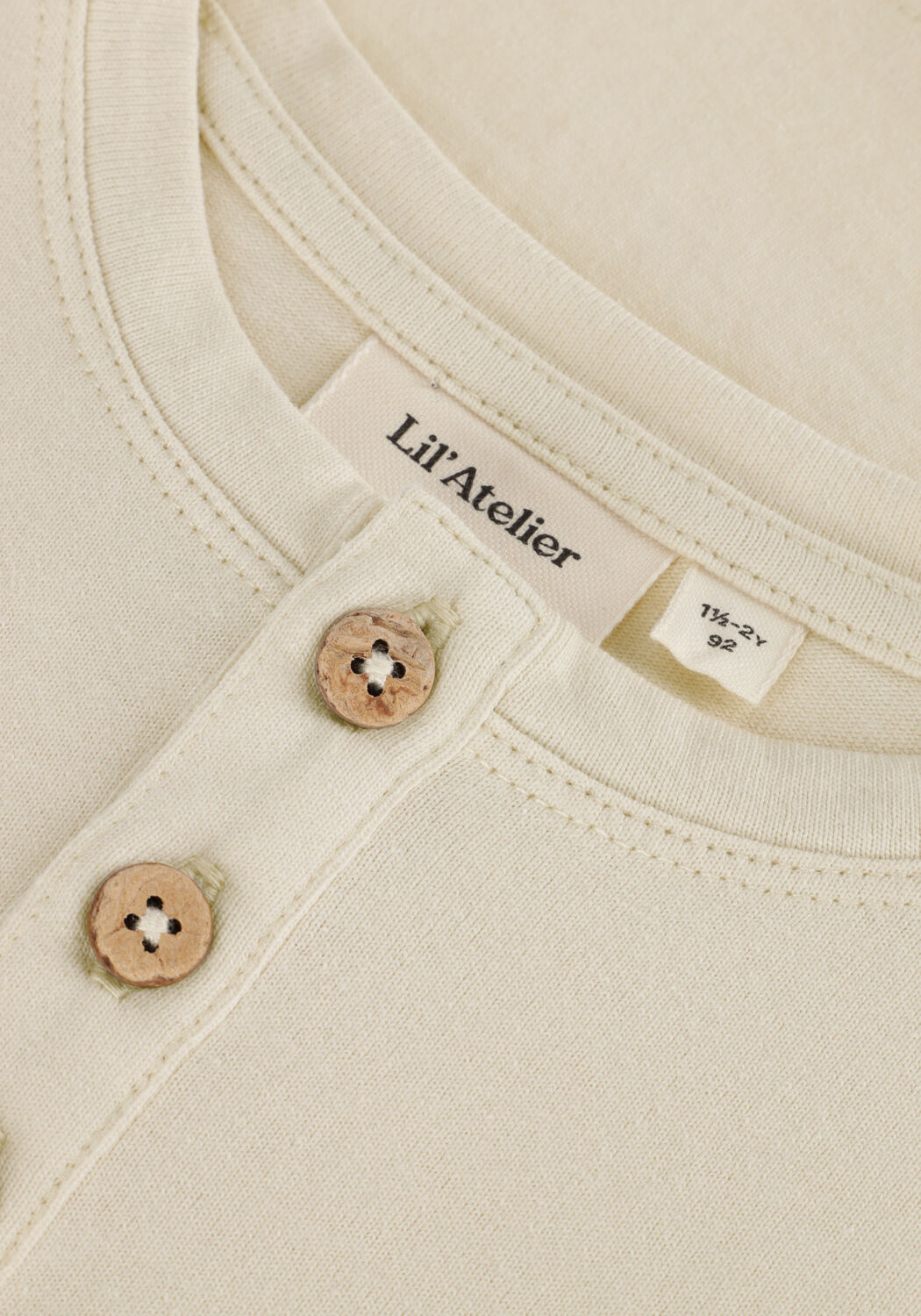 Ecru LIL' ATELIER T-shirt NMMDOLAN SS TOP LIL - large