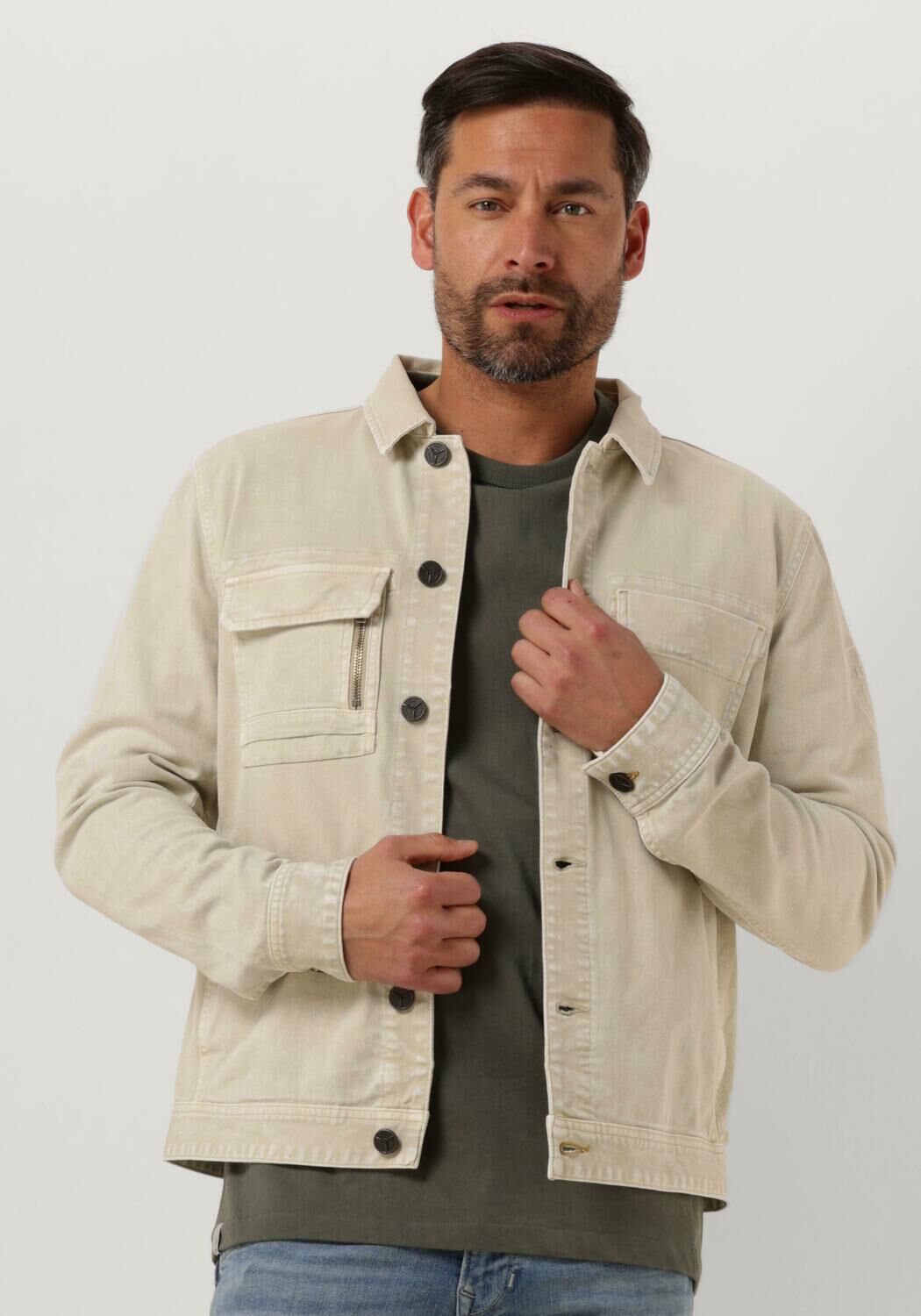 PME LEGEND Heren Jassen Denim Jacket Natural Denim Jacket Beige