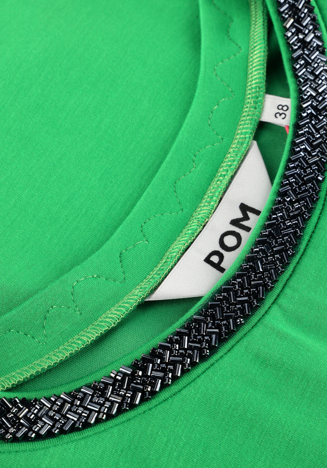 Groene POM AMSTERDAM Maxi jurk DRESS MACY PALM GREEN - large