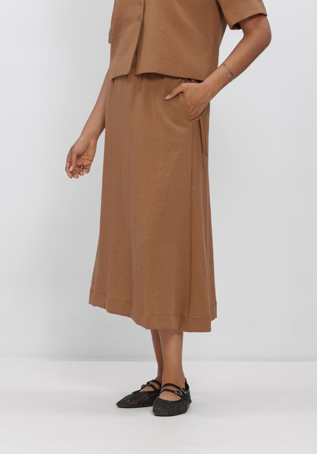 Bruine OBJECT Midirok OBJRINI MIDI SKIRT 145 ND - large