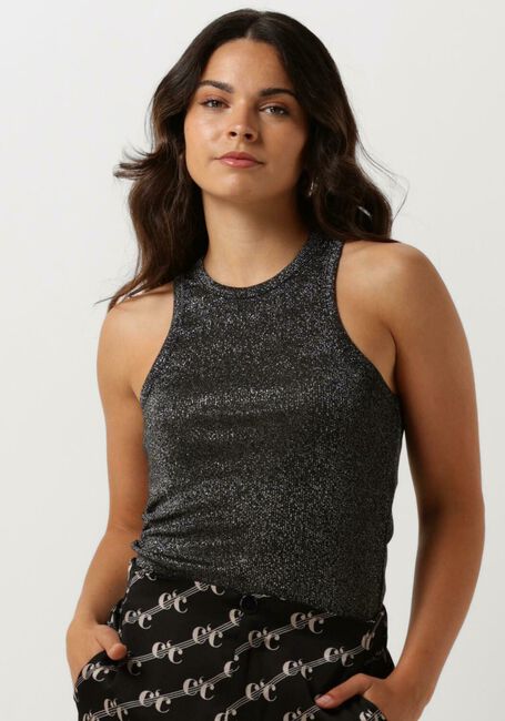 Zwarte CO'COUTURE Top SAHARA GLITTER TANK TOP - large