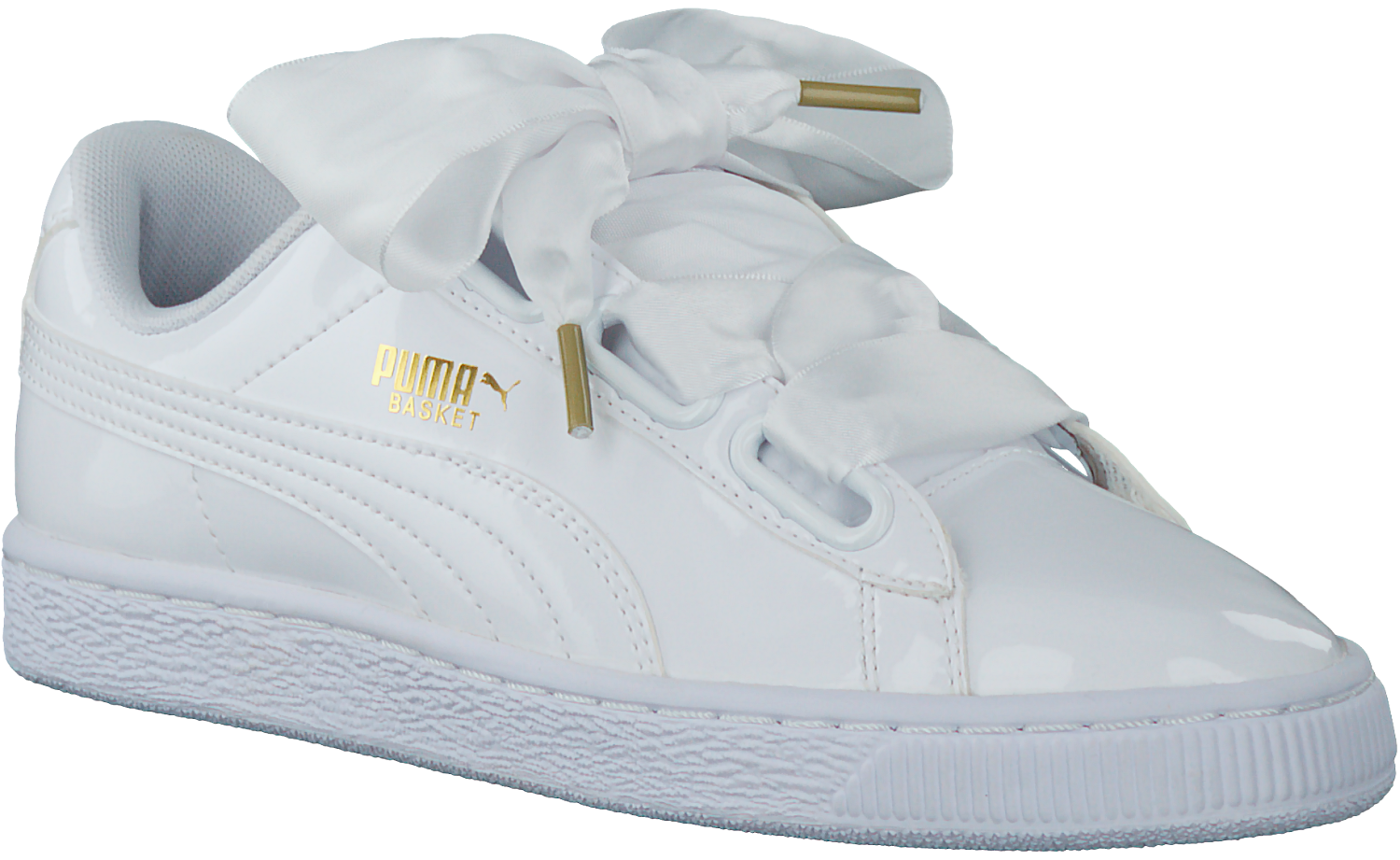 Witte PUMA Sneakers BASKET HEART PATENT | Omoda Witte PUMA Sneakers BASKET HEART PATENT | Omoda