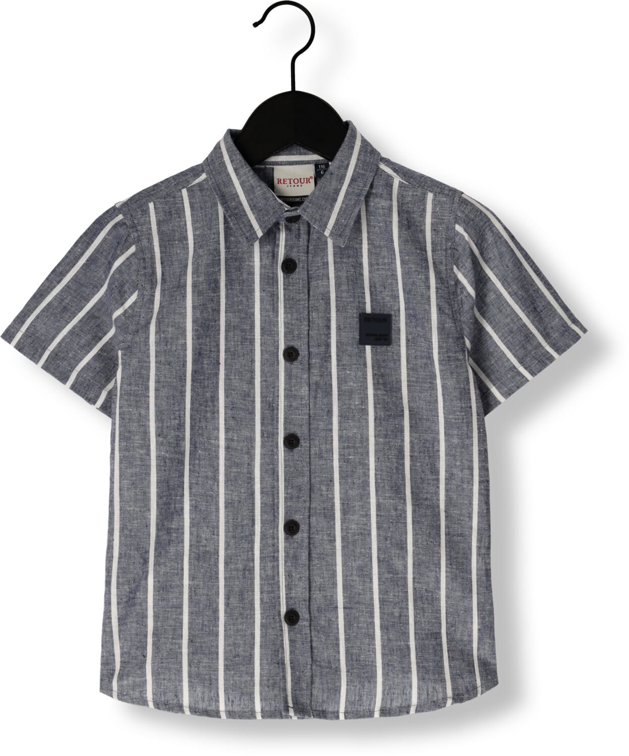 RETOUR Jongens Overhemden Floris Donkerblauw
