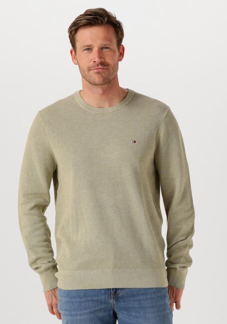 Groene TOMMY HILFIGER Trui ESSENTIAL STRUCTURE CREW NECK - large