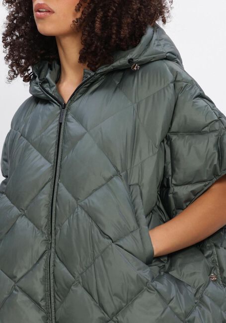 Groene DEBLON SPORTS Gewatteerde jas CARICE CAPE - large