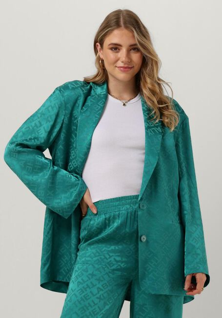 Groene ALIX THE LABEL Blazer LADIES WOVEN OVERSIZED BLAZER TEXT - large