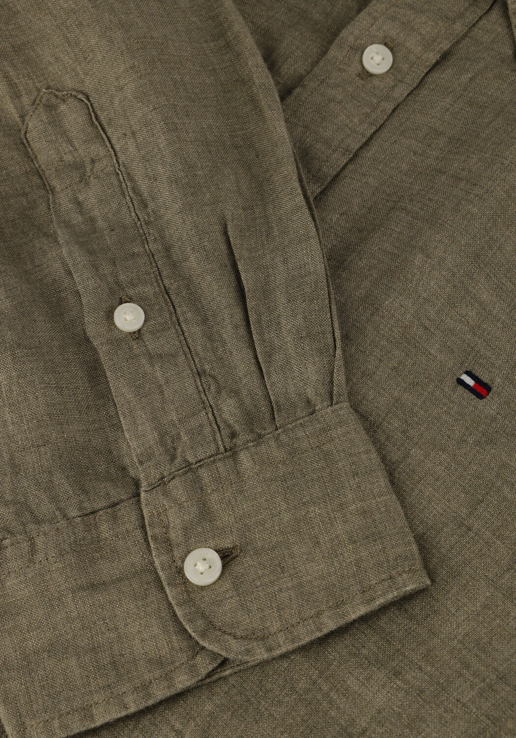 Groene TOMMY HILFIGER Casual overhemd PIGMENT DYED LI SOLID RF SHIRT - large