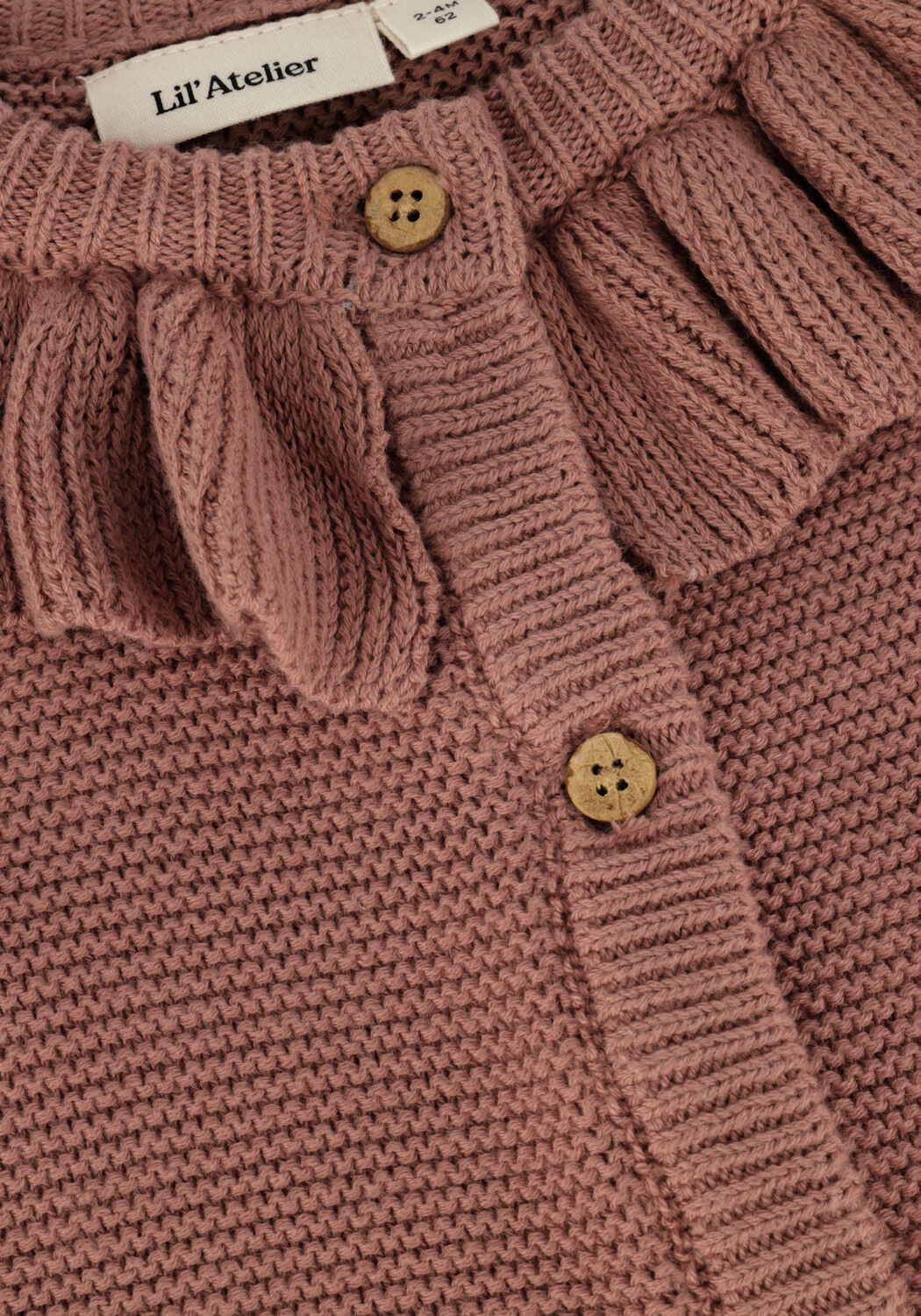 Roze LIL' ATELIER Vest NBFROSANNA LS LOOSE KNIT CARD - large