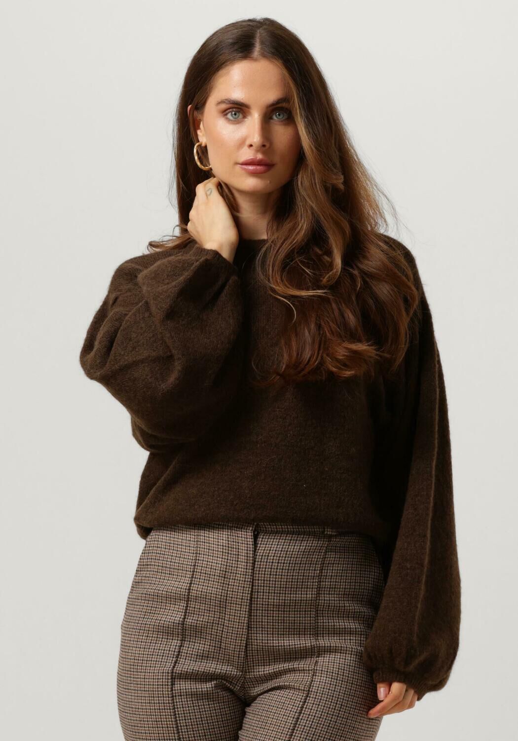 Bruine outlet sweater dames