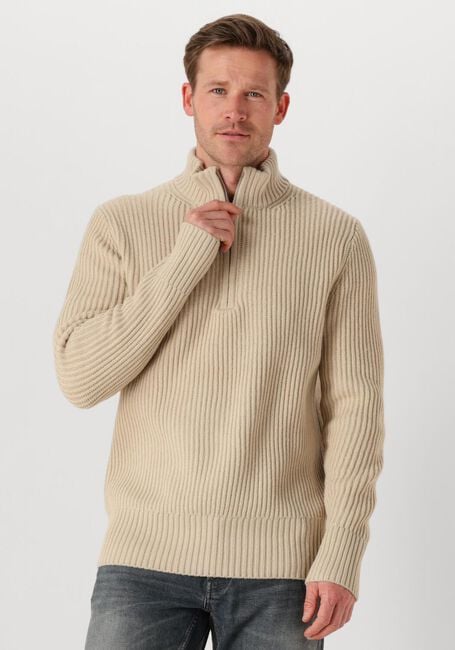 Beige G-STAR RAW Trui ESSENTIAL HALF ZIP KNIT - large