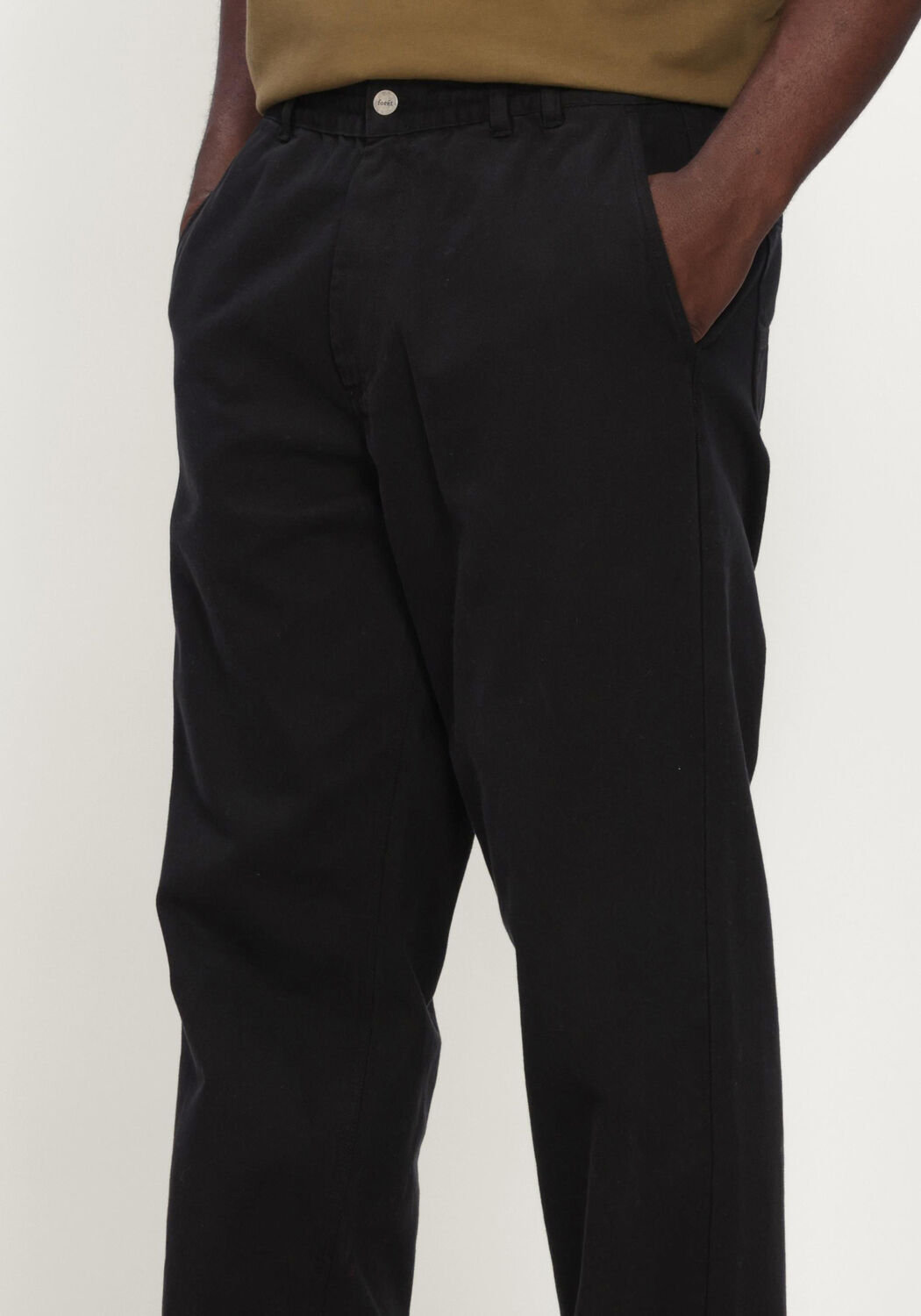 FORÉT Forét Heren Broeken Clay Twill Pants Zwart