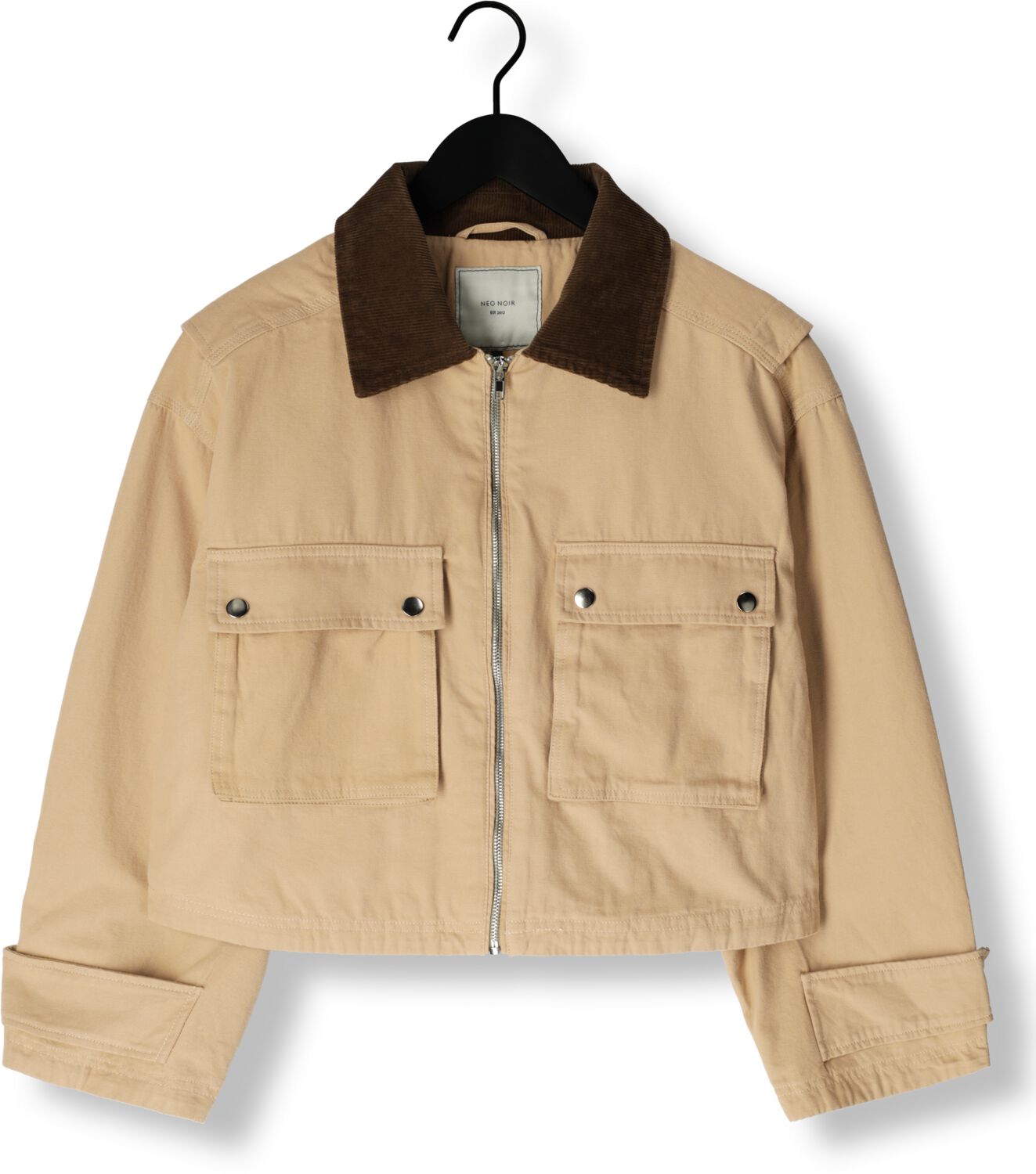 NEO NOIR Dames Jassen Rivera Canvas Boxy Jacket Camel