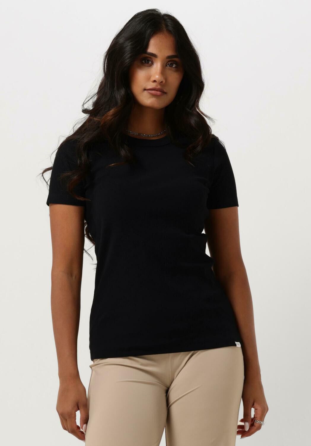 Penn&Ink N.Y Zwart Katoenen T-shirt Black Dames