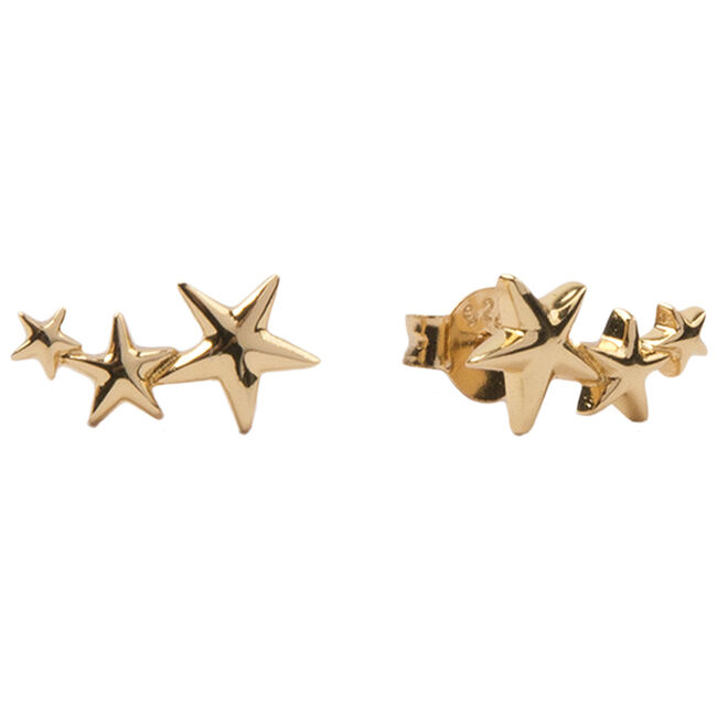 Gouden ATLITW STUDIO Oorbellen PARADE EARRINGS THREE STARS BI - large