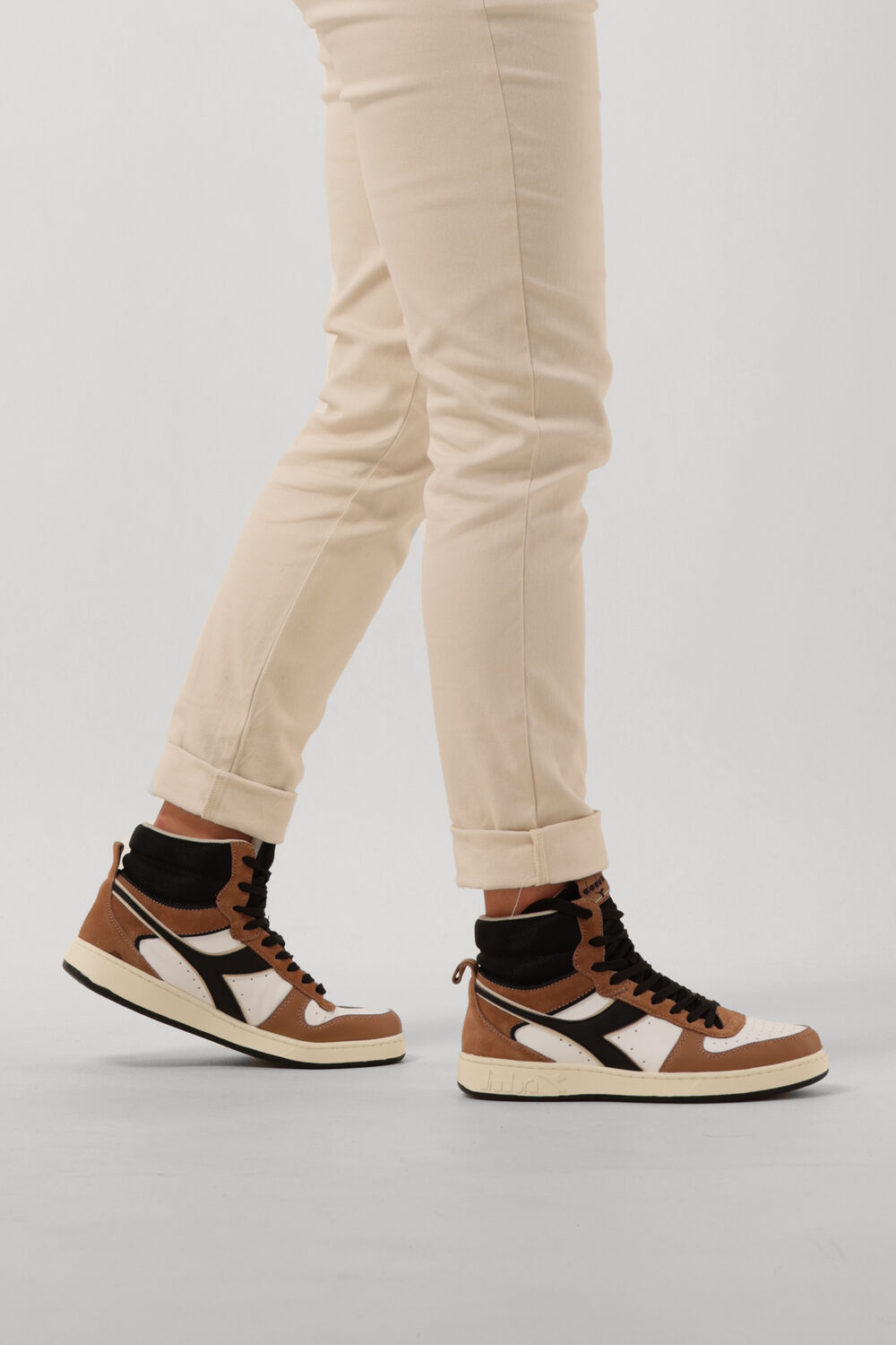 Bruine hoge sneakers dames store