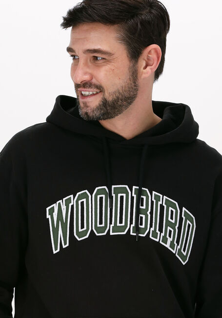 Zwarte WOODBIRD Trui PACS BALL HOODIE - large