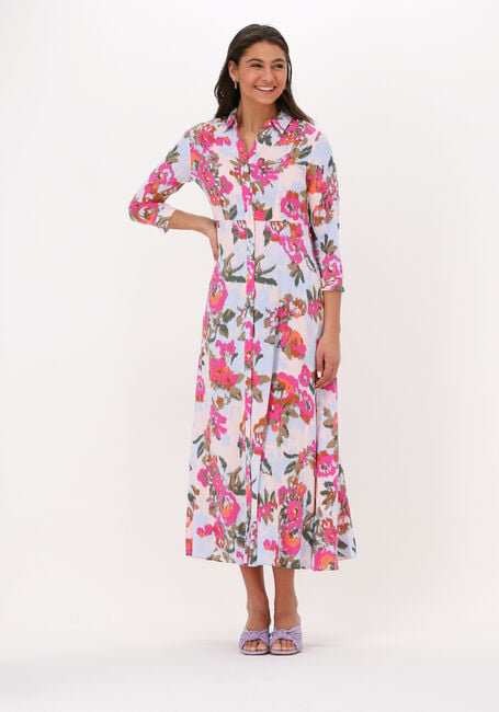 Roze Y.A.S. Maxi jurk YASSAVANNA LONG SHIRT DRESS - large