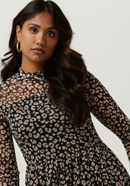 Zwarte OBJECT Midi jurk MARIANN L/S DRESS - large
