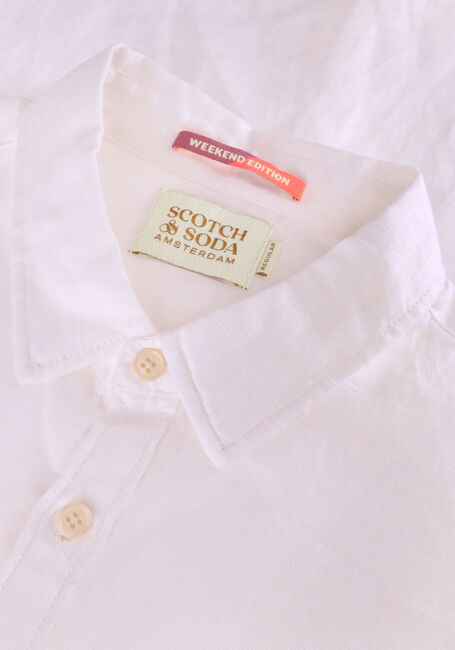 Witte SCOTCH & SODA Casual overhemd LINEN SHIRT WITH ROLL-UP Witte SCOTCH & SODA Casual overhemd LINEN SHIRT WITH ROLL-UP - large