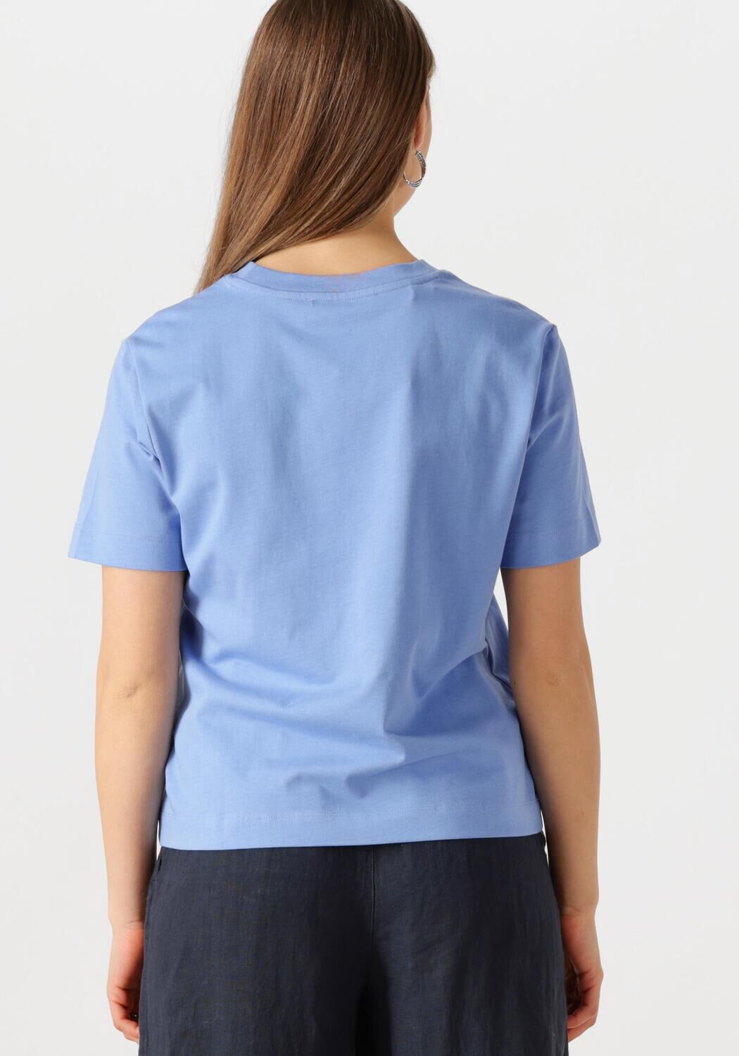 SELECTED FEMME Dames Tops & T-shirts Slfessential Ss Boxy Tee Lichtblauw
