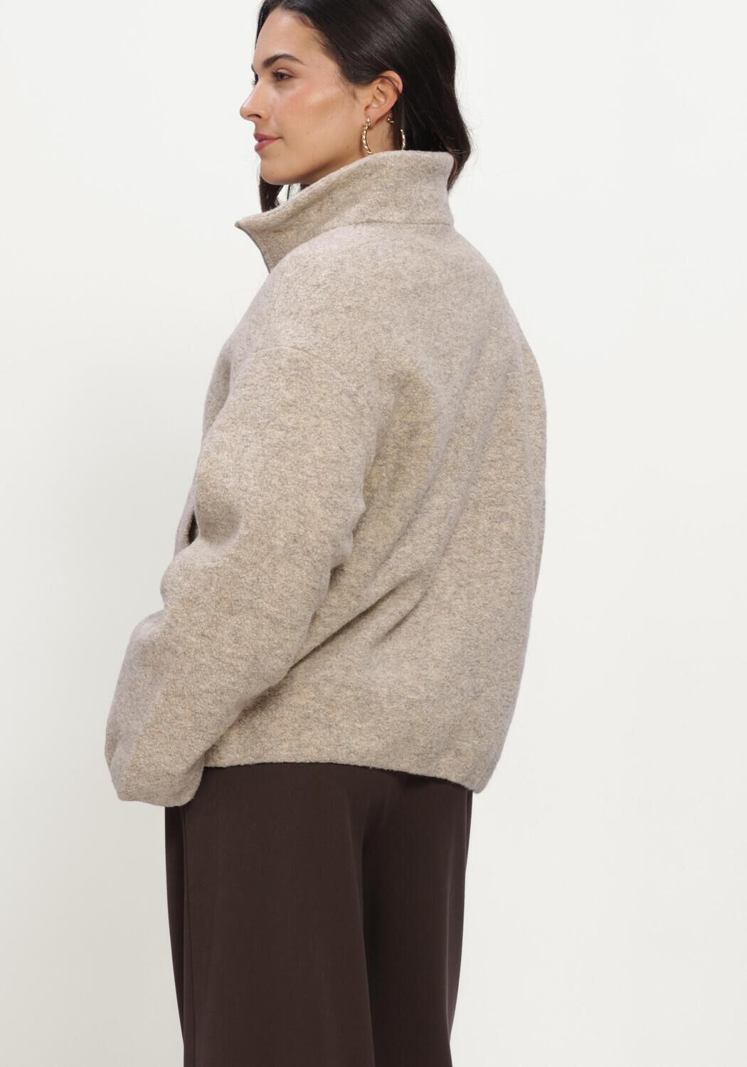 Beige MSCH COPENHAGEN Jack MSCHANNIKE WOOL JACKET - large
