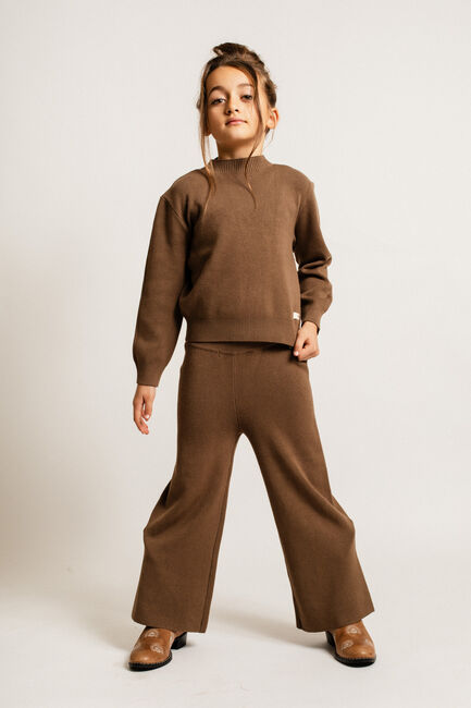 Bruine BAJE STUDIO Lange broeken MAGGIA - large