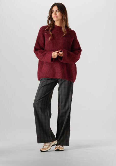 Bordeaux SELECTED FEMME Trui SLFGABELLA LS KNIT O-NECK CAMP - large