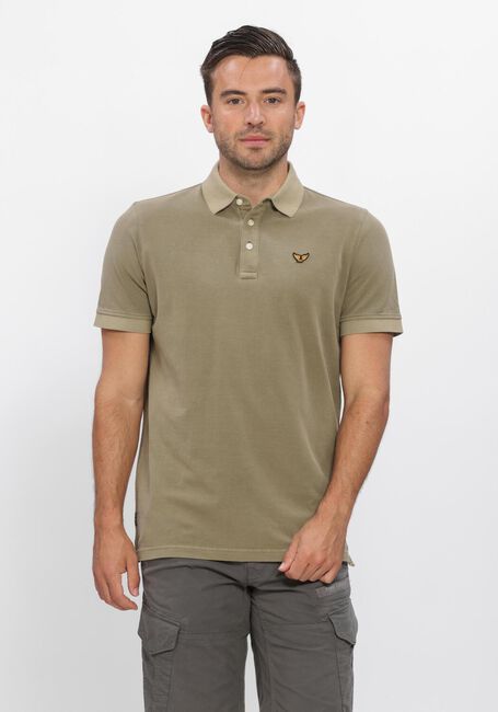 Khaki PME LEGEND Polo SHORT SLEEVE POLO PIQUE GARMENT DYED TAILWING - large