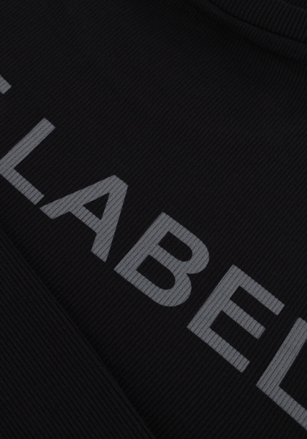 Zwarte ALIX THE LABEL Top LADIES KNITTED RIB TOP - large