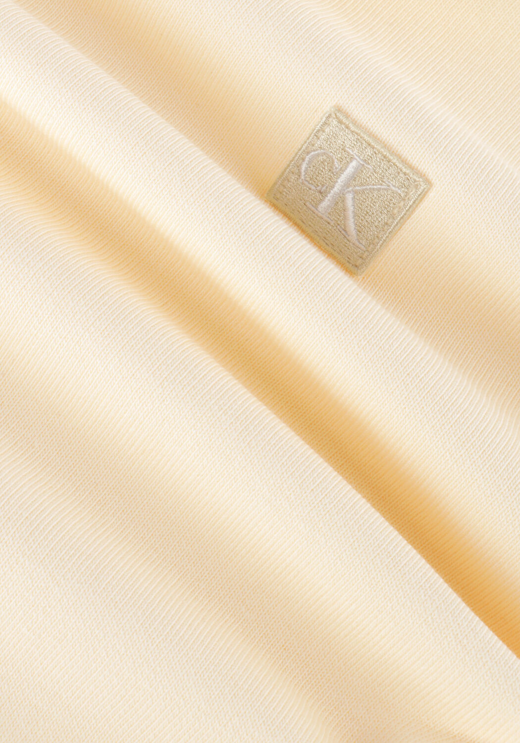 Beige CALVIN KLEIN Trui CK EMBRO BADGE REGULAR HOODIE - large