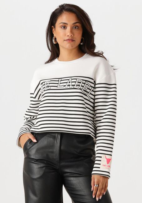 Witte ALIX THE LABEL Sweater LADIES KNITTED STRIPE SWEATER - large
