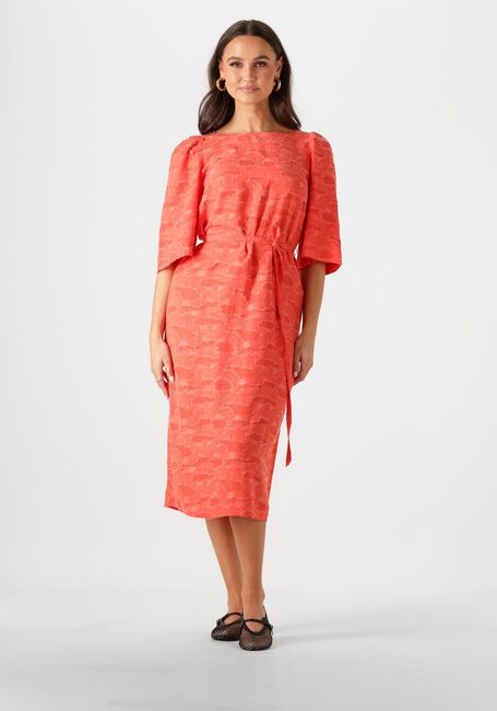 Oranje OBJECT Midi jurk OBJSUKI 3/4 DRESS 137 - large