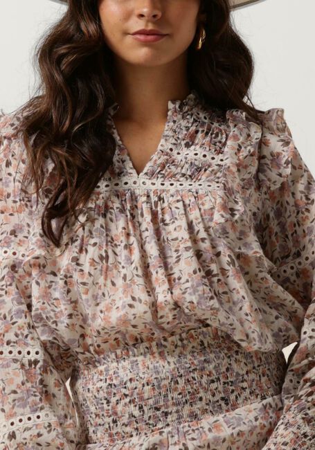 Beige NEO NOIR Blouses AURIKA SOFT FLOWER BLOUSE - large