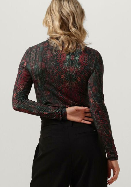 Donkergroene SCOTCH & SODA Tops & T-shirts ALL OVER PRINTED MOCKNECK LONG SLEEVED SHIRT - large