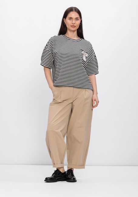 Zwarte SUMMUM T-shirt TOP STRIPED SCUBA - large