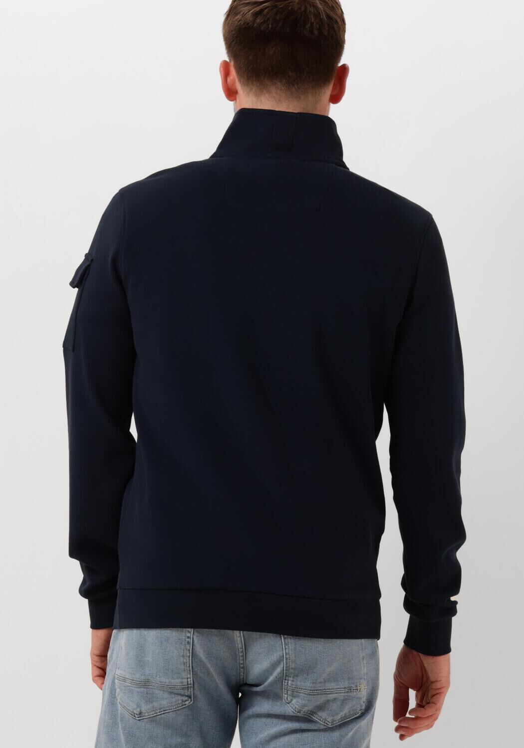 PME LEGEND Heren Truien & Vesten Half Zip Collar Interlock Jersey Blauw
