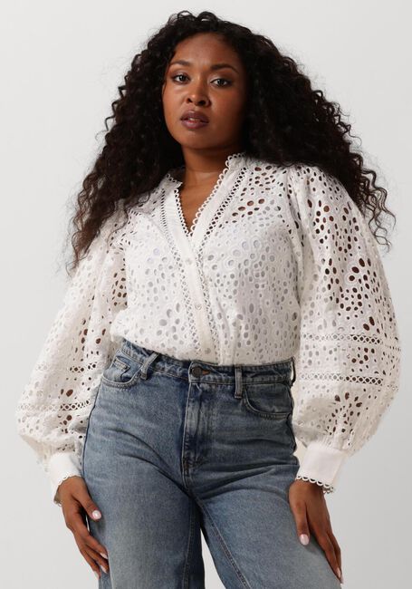 Witte CO'COUTURE Blouses VIOLA ANGLAISE TOP - large