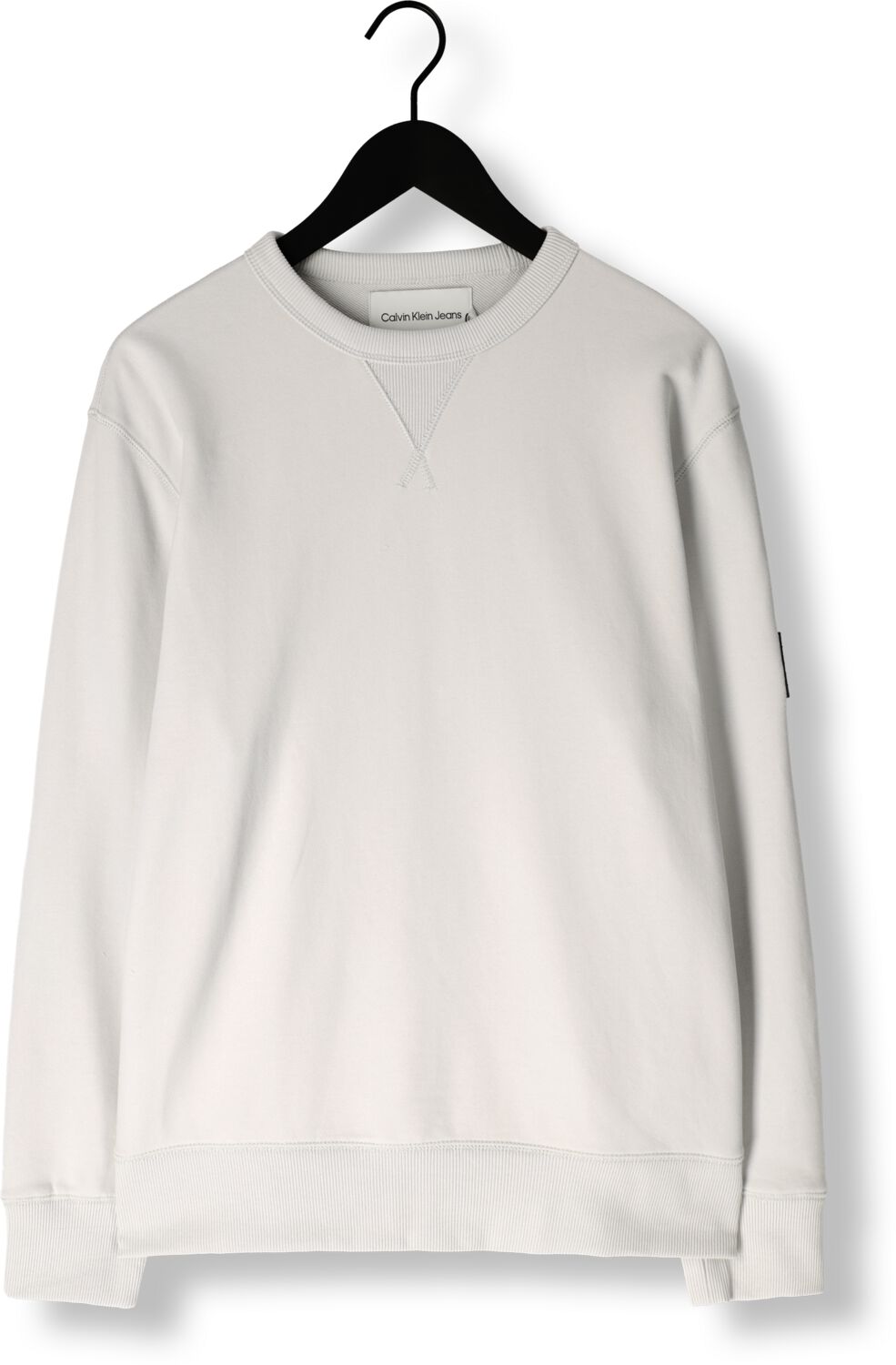 CALVIN KLEIN Heren Truien & Vesten Badge Crew Neck Lichtgrijs