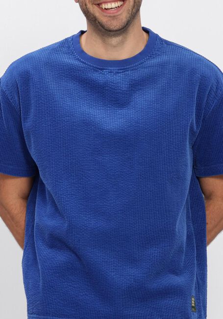 Blauwe ANERKJENDT T-shirt AKVILLADS CORDUROY SS TEE - large