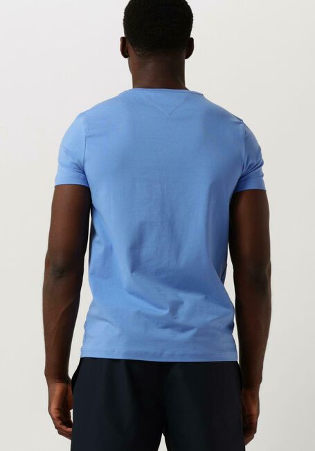 Blauwe TOMMY HILFIGER T-shirt STRETCH SLIM FIT TEE - large